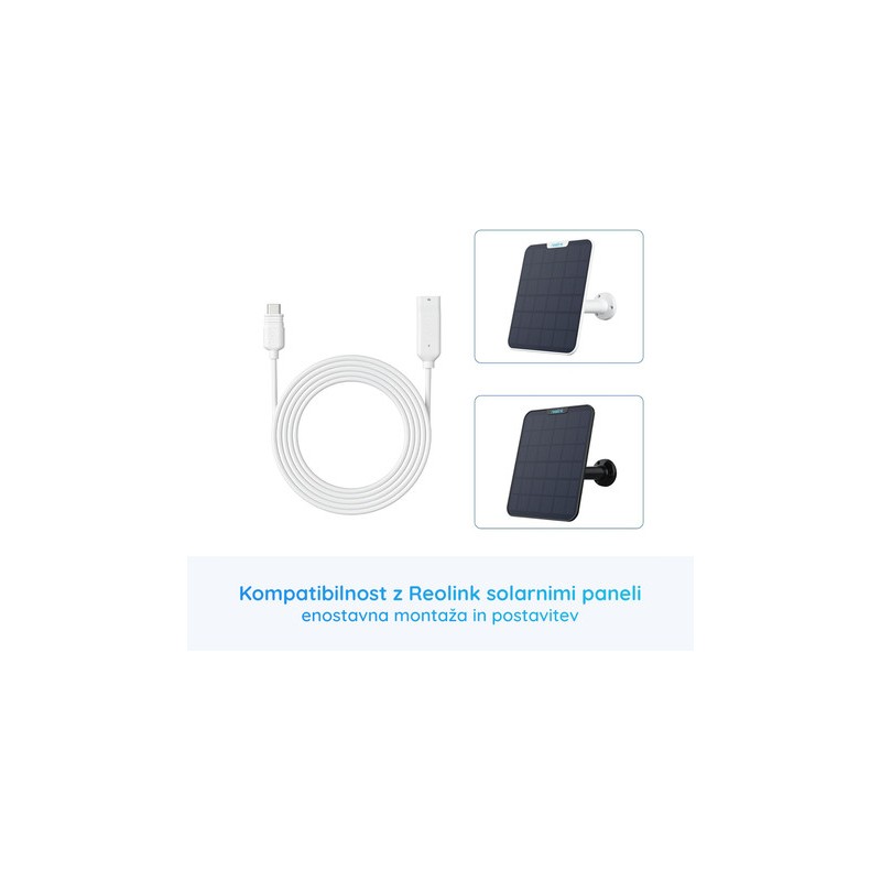 Podaljševalni kabel Reolink Solar EX, USB Type-C, 4,5m