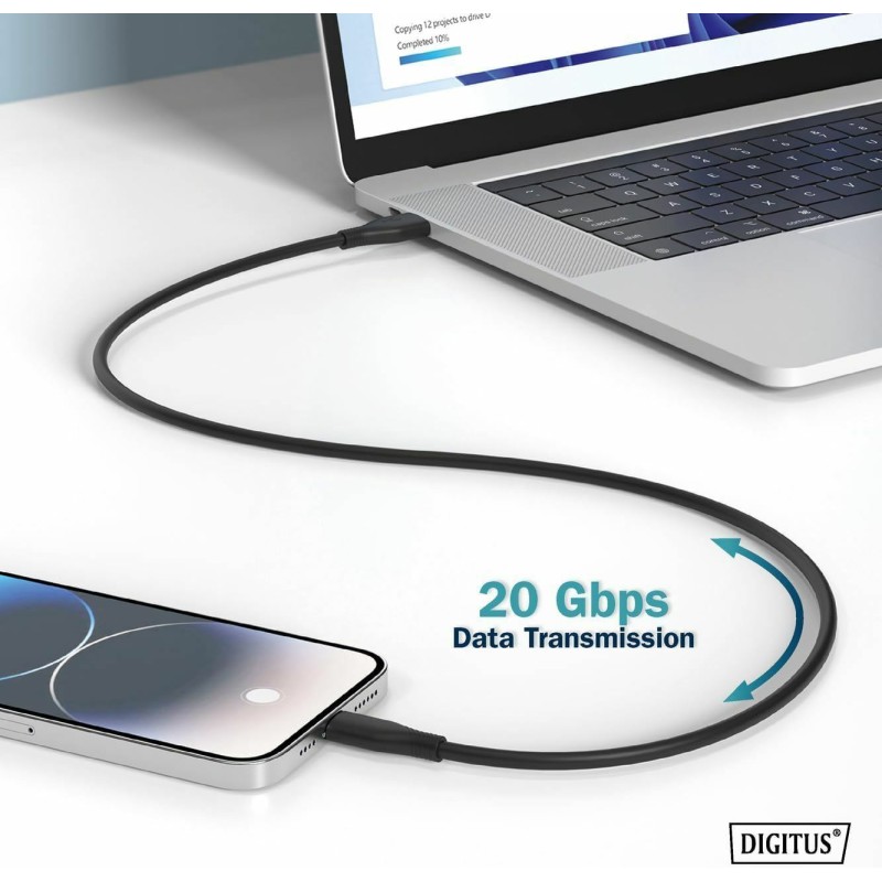 Kabel Digitus USB 4.0 C-C 8K 60Hz 240W 2m, črn
