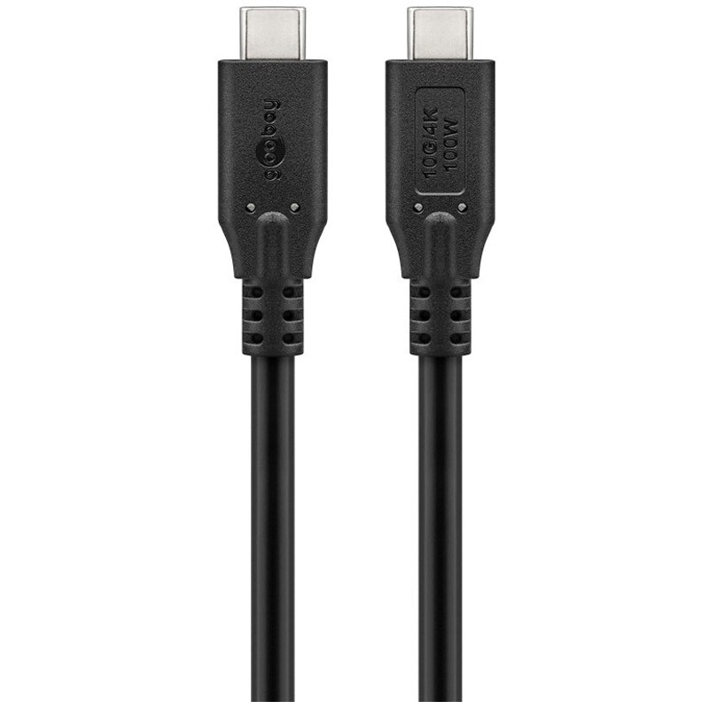 Napajalni podatkovni kabel​ GOOBAY USB-C na USB-C, 3m, črn
