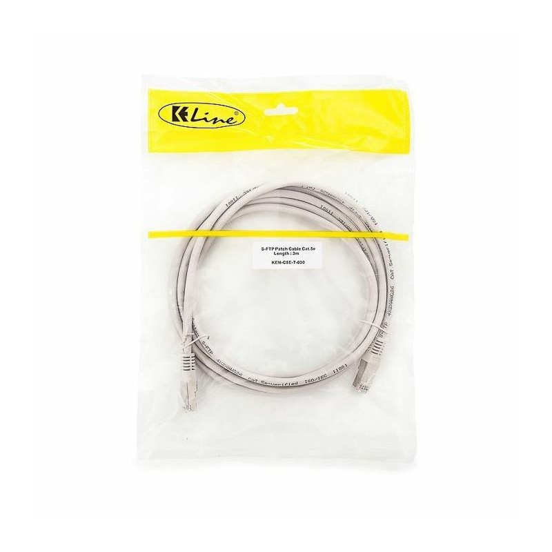 Mrežni kabel KELine patch SFTP CAT.5e 1m -siv, 9030120