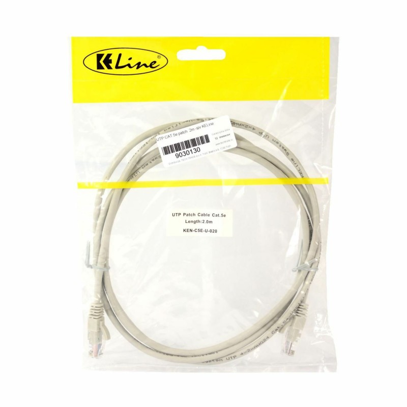 Mrežni kabel KELine patch UTP CAT.5e 2m siv, 9030130
