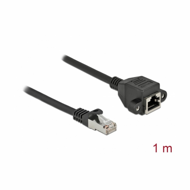 Mrežni kabel Delock patch SFTP CAT.6A, 1m, črn, 87001