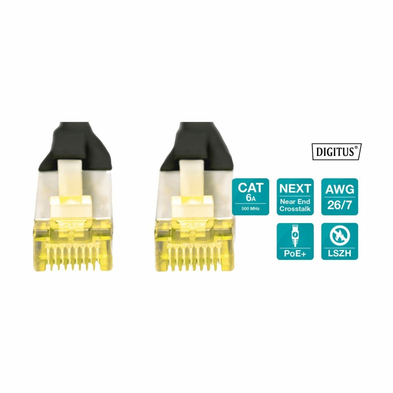 Mrežni kabel Digitus patch SFTP CAT.6A, 0,25m, črn, 9030392