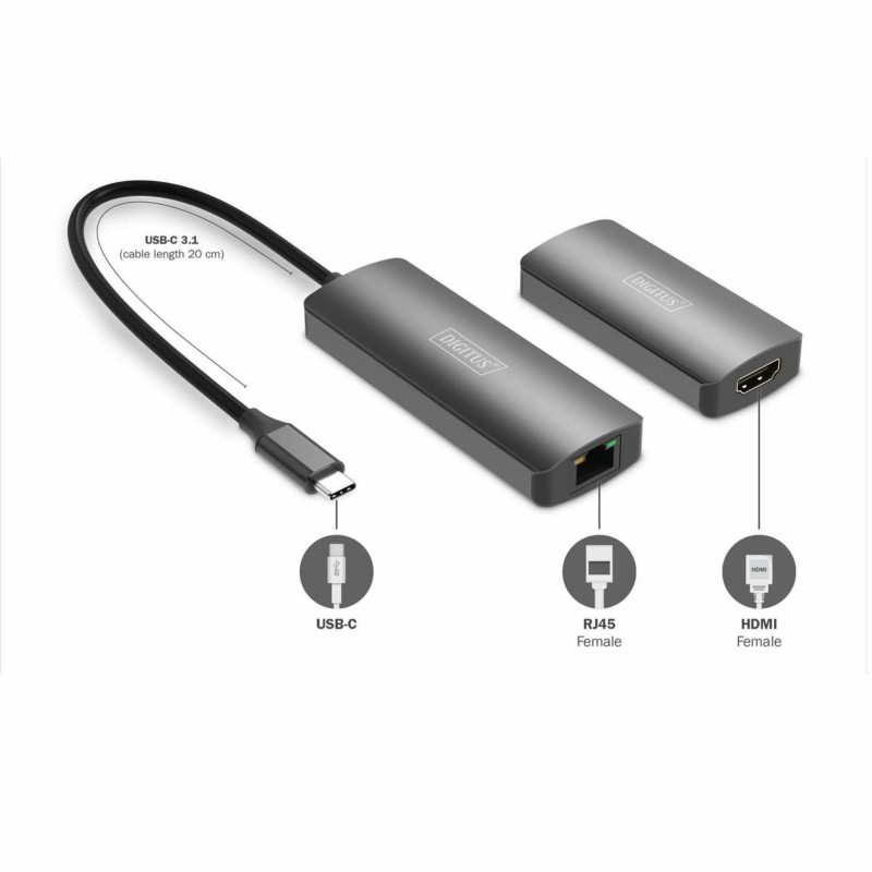 Kabel Digitus line extender TipC-HDMI RJ45-RJ45, do 30m