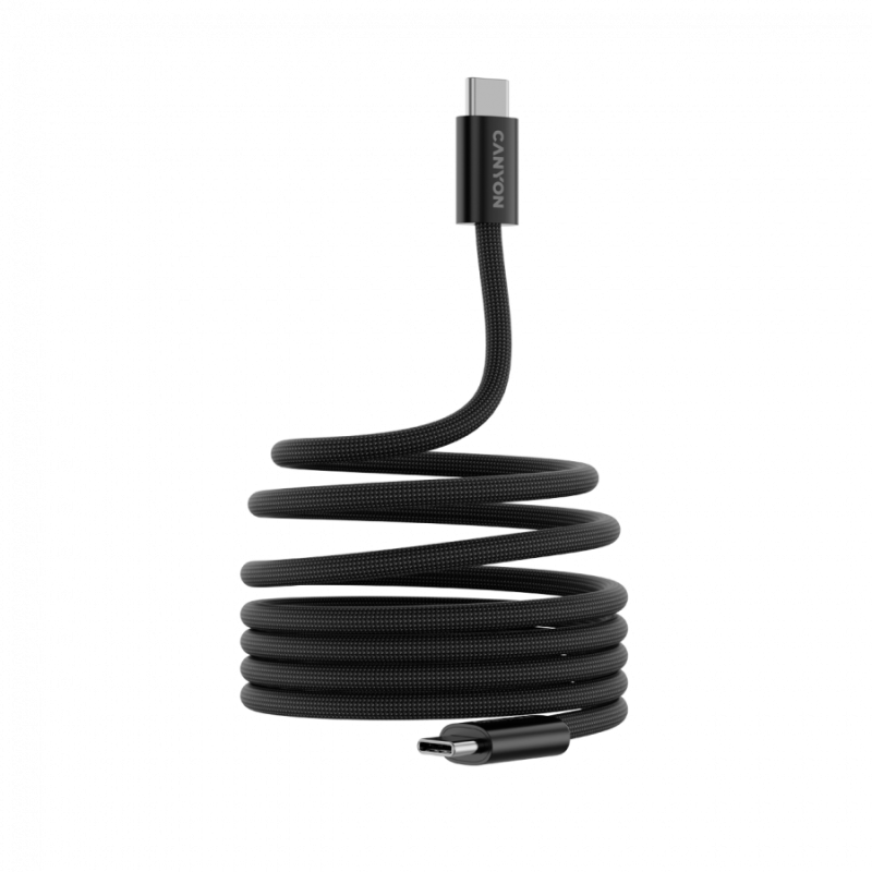 Kabel CANYON OnWire 60MG C-C 60W, Magnet, 1m, črn