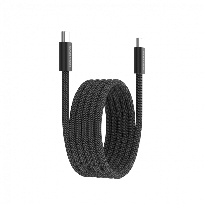 Kabel CANYON OnWire 60MG C-C 60W, Magnet, 1m, črn