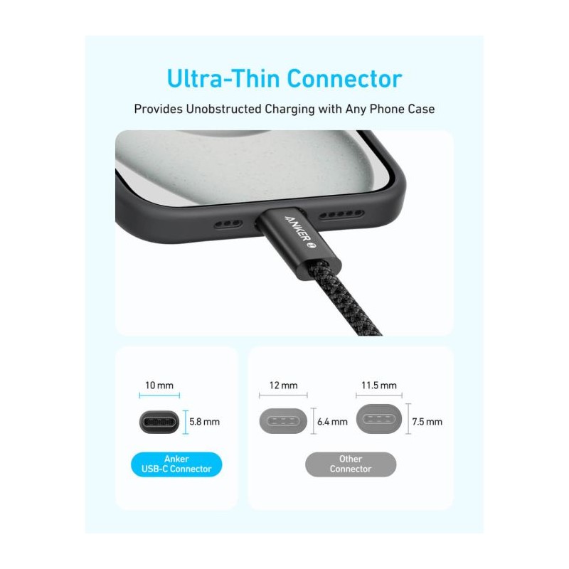 Anker Zolo USB-C na USB-C kabel, 1m, 240W