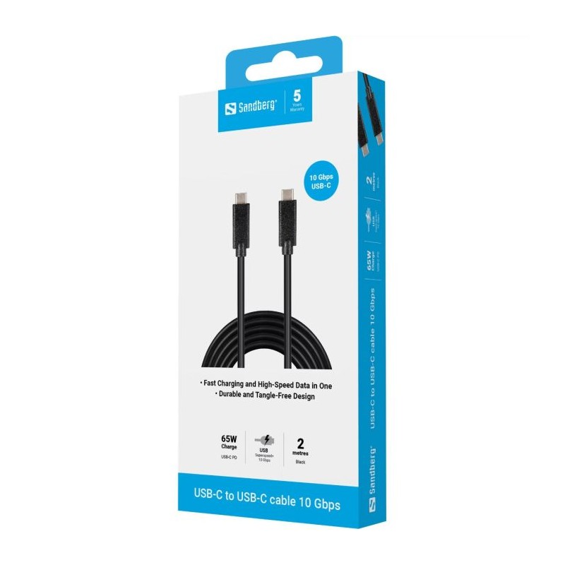 Kabel Sandberg USB-C/C 3.1 Gen2, 2m