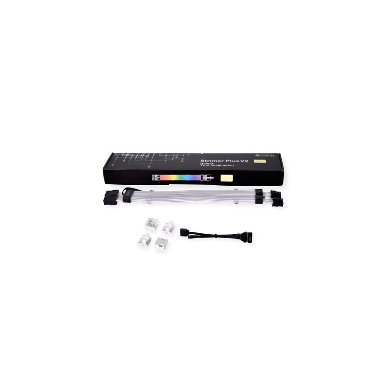 Kabel Lian Li Strimer Plus V2 Dual 8-Pin RGB, PCIe, za grafčno kartico, 30 cm