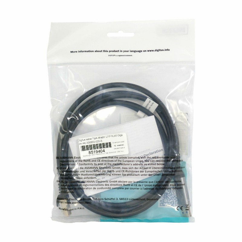 Kabel Digitus USB-A v Mrežni UTP RJ45 Gigabit, 2m