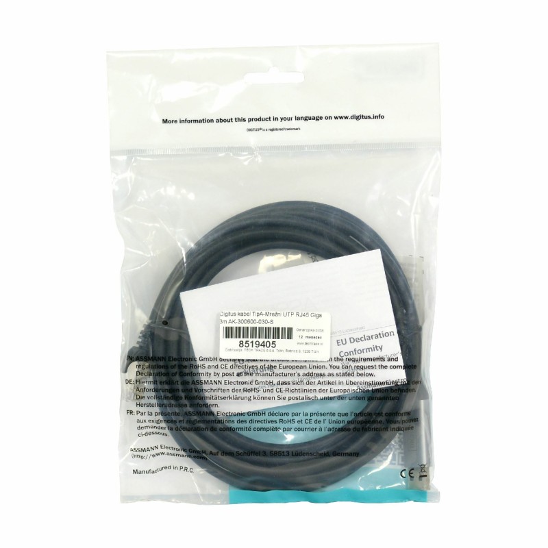 Kabel Digitus USB-A v Mrežni UTP RJ45 Gigabit, 3m