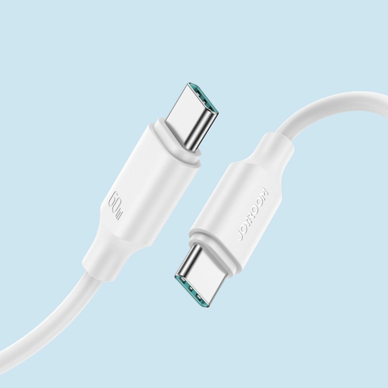 Kabel Joyroom USB C-C 60W bel, 1m