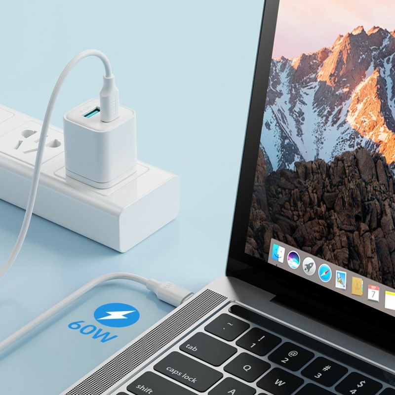 Kabel Joyroom USB C-C 60W bel, 1m