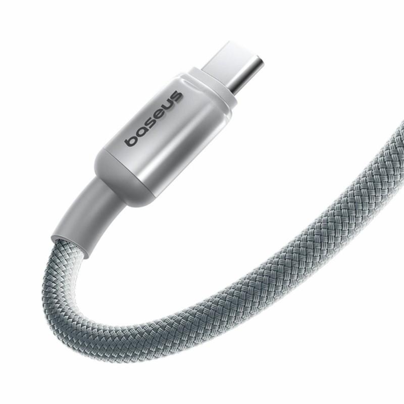 Kabel Baseus USB C-C 100W 20V 5A pleten siv, 1m