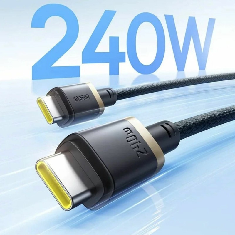 Kabel Baseus USB C-C 40W Dura Fast pleten črn, 1m