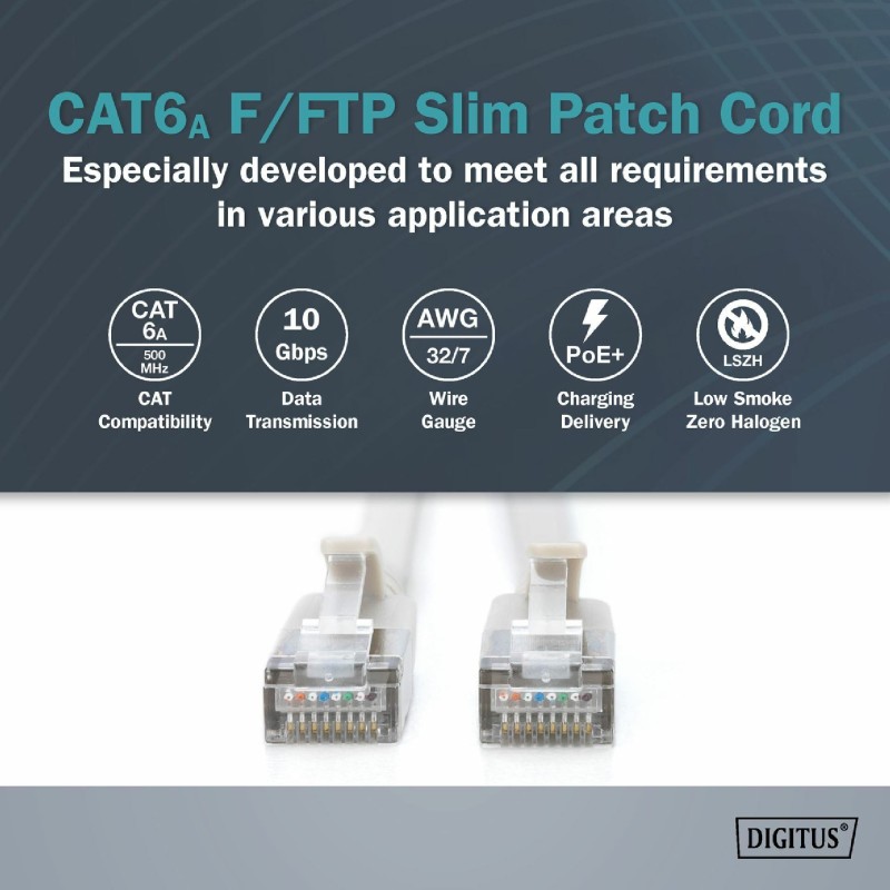 Mrežni kabel Digitus FTP CAT.6A, 1m, siv