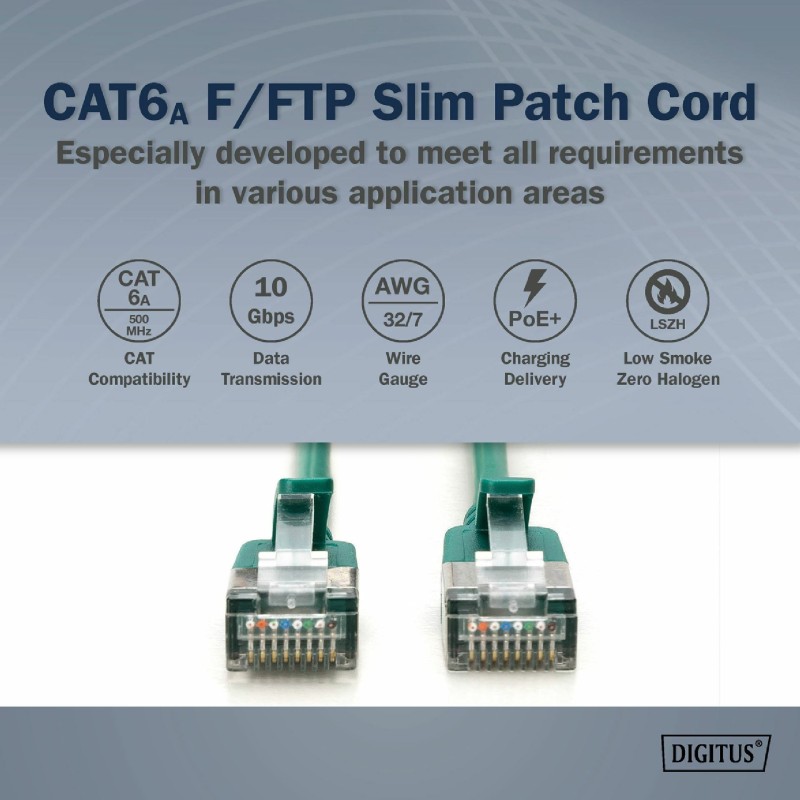 Mrežni kabel Digitus FTP CAT.6A, 5m, zelen