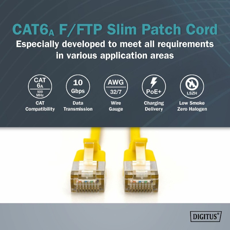 Mrežni kabel Digitus FTP CAT.6A, 5m, rumen