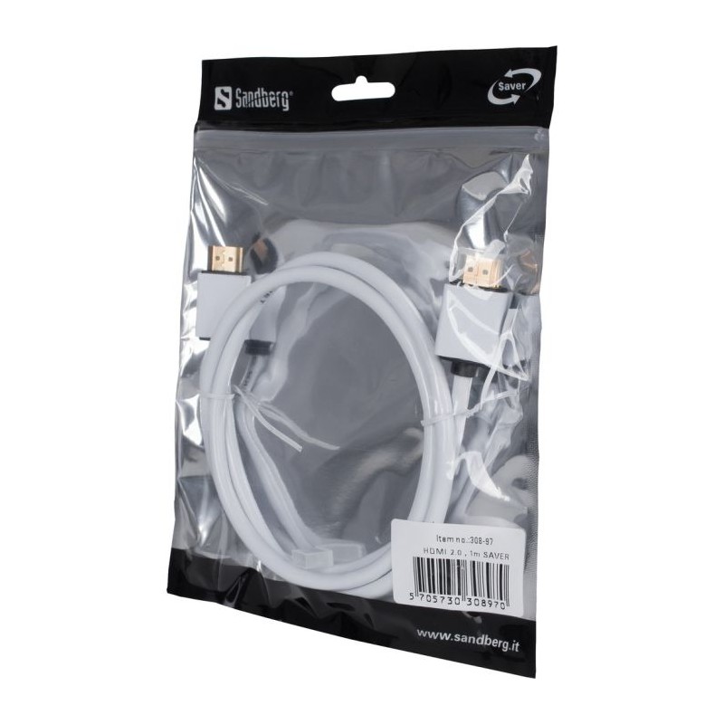 Kabel Sandberg HDMI 2.0, 1m