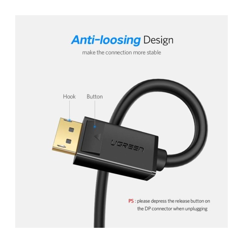 Kabel Ugreen DisplayPort 1.2, 2m