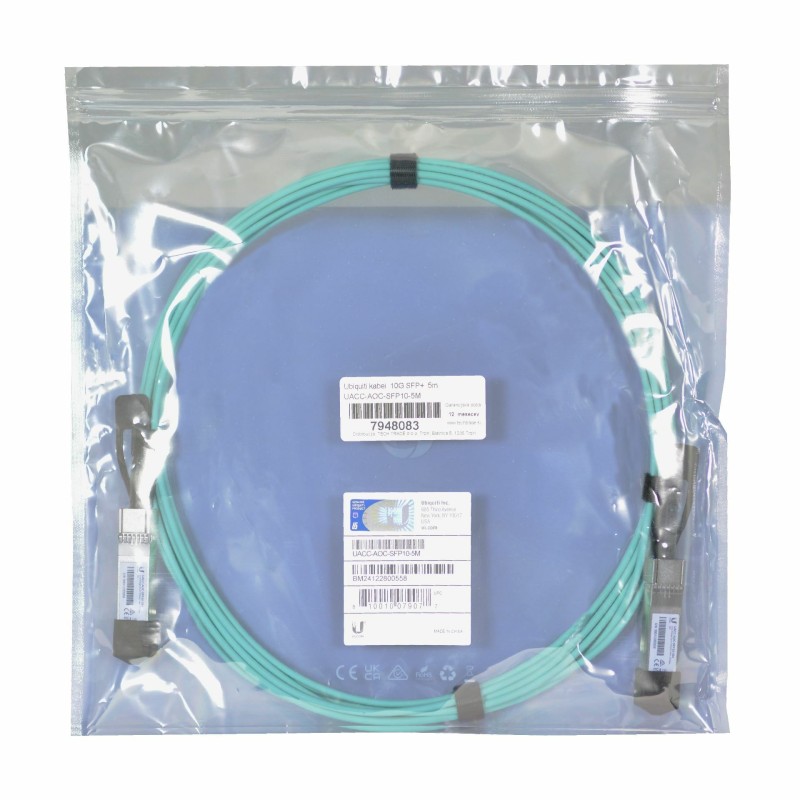 Aktivni optični kabel Ubiquiti UACC-AOC-SFP10-5M, 10 Gbps, SFP+/SFP, 5m