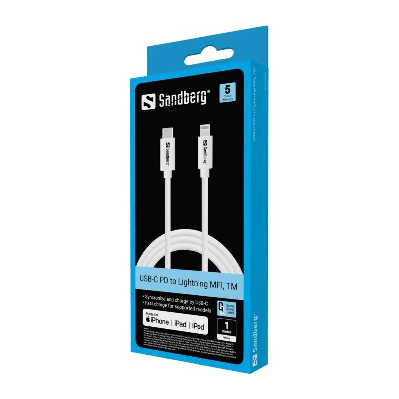 Kabel Sandberg USB-C na Lightning, 1m
