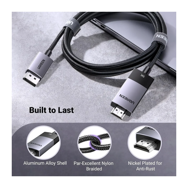 Kabel Ugreen DisplayPort v HDMI, 2m