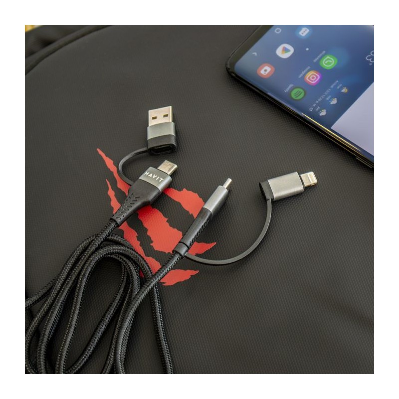 Kabel HAVIT CB6244, 4v1, USB/USB-C na USB-C/Lightning, 1m
