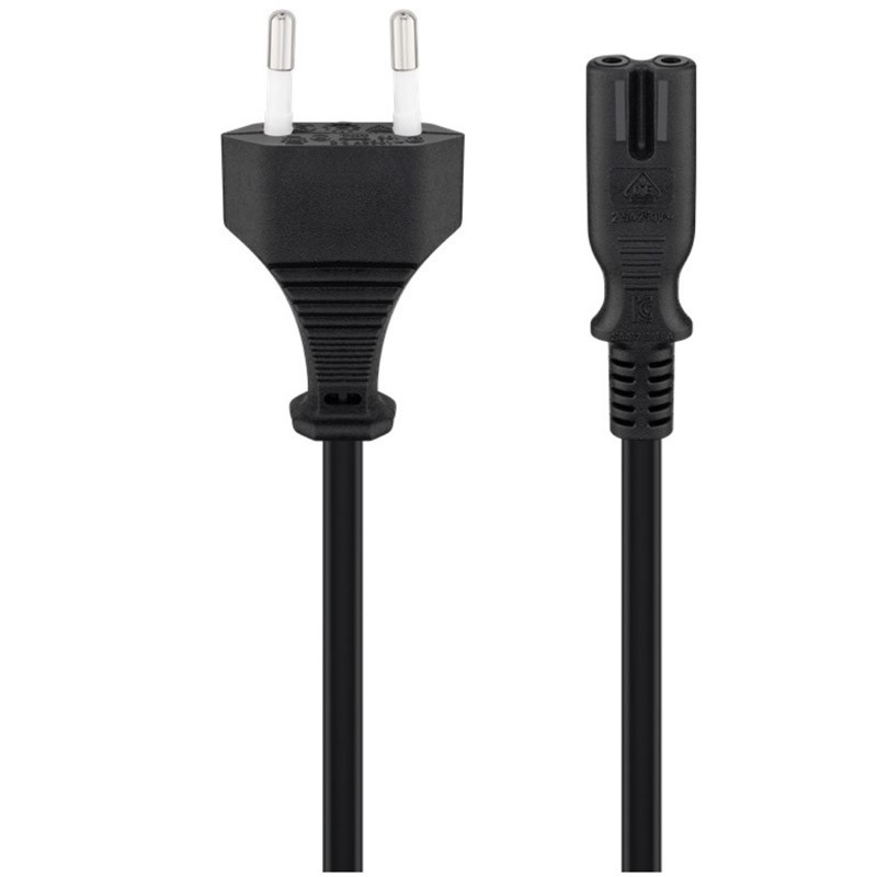Kabel GOOBAY Euro C7 (2-pinski), 1,5m, črn