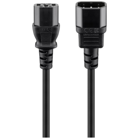 Podaljševalni kabel GOOBAY C13/C14, 250V(AC), 3m, črn