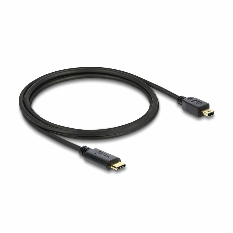 Kabel Delock USB 2.0 C/Mini-B, 1m, črn