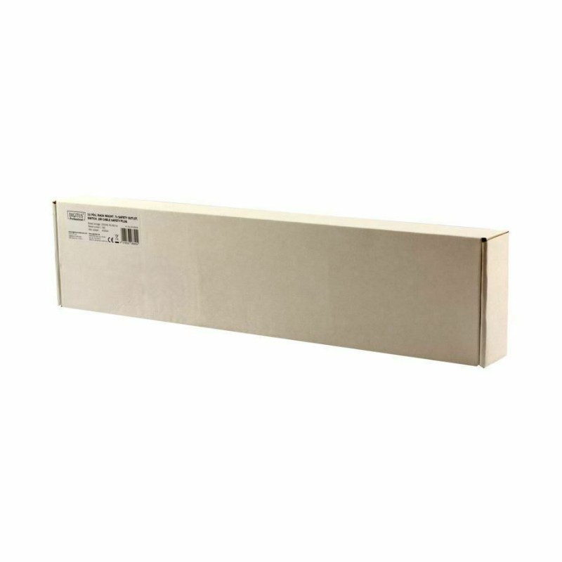 Razdelilec 48cm 7x220V ALU + stikalo Digitus črno/siv