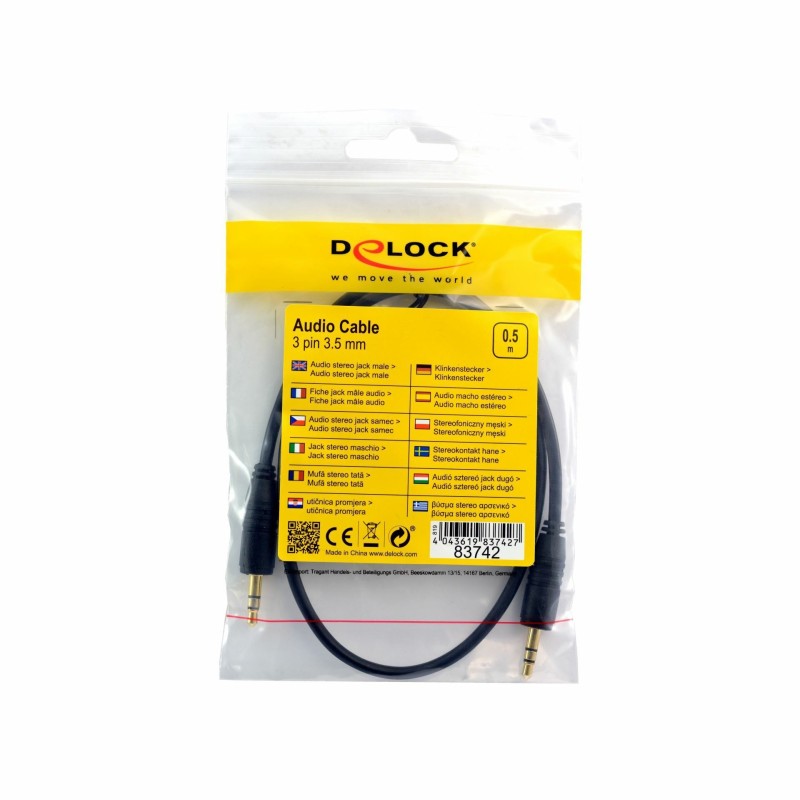 Kabel AVDIO 3.5M-3.5M 0.5m Delock