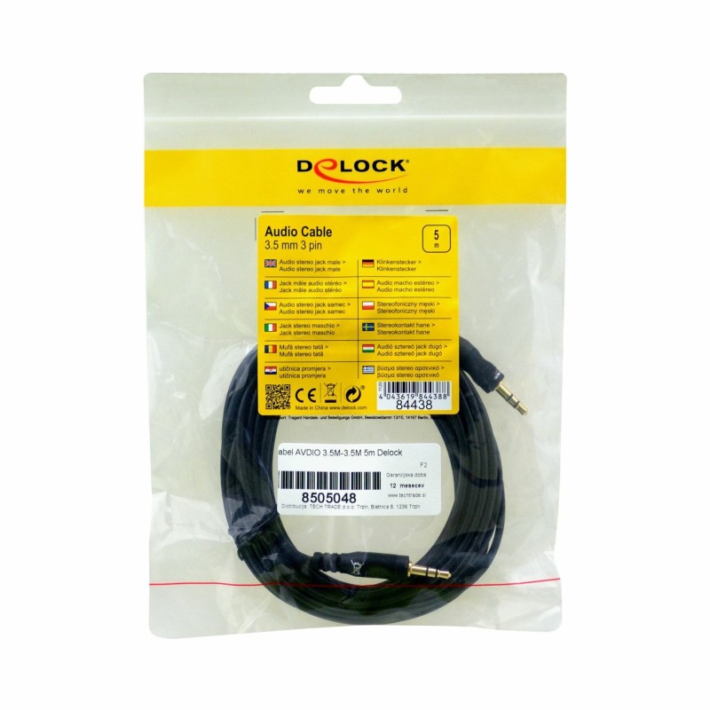 Kabel AVDIO 3.5M-3.5M 5m Delock