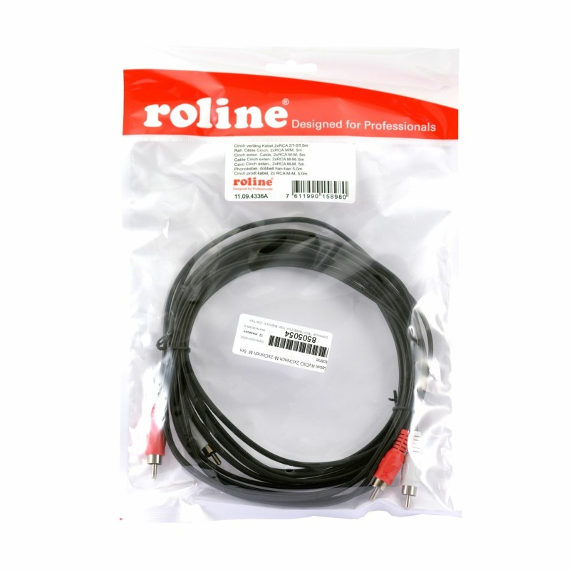 Kabel AVDIO 2xChinch M-2xChinch M 5m Roline