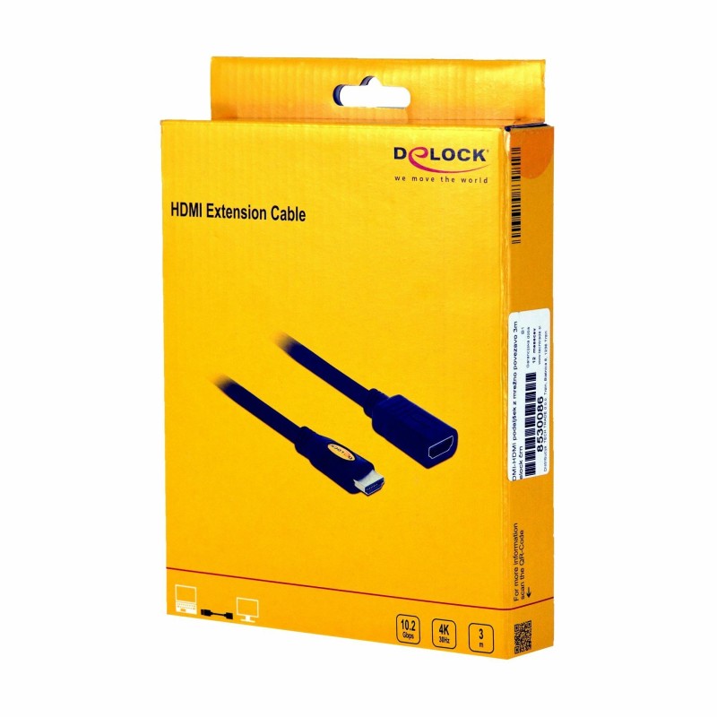 HDMI-HDMI podaljšek z mrežno povezavo 3m Delock črn