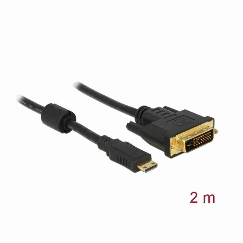 HDMI Kabel Delock Mini C -> DVI(24+1) St/St 2.00m