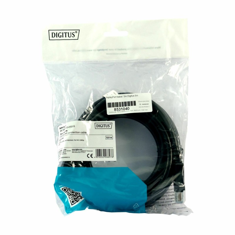 Kabel DisplayPort 5m Digitus, črn (v1.1a)