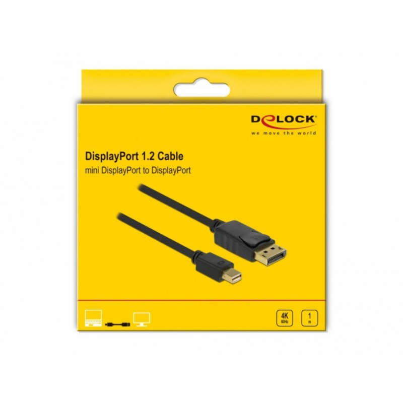 Kabel DisplayPort-DisplayPort mini 4K 1m Delock, črn