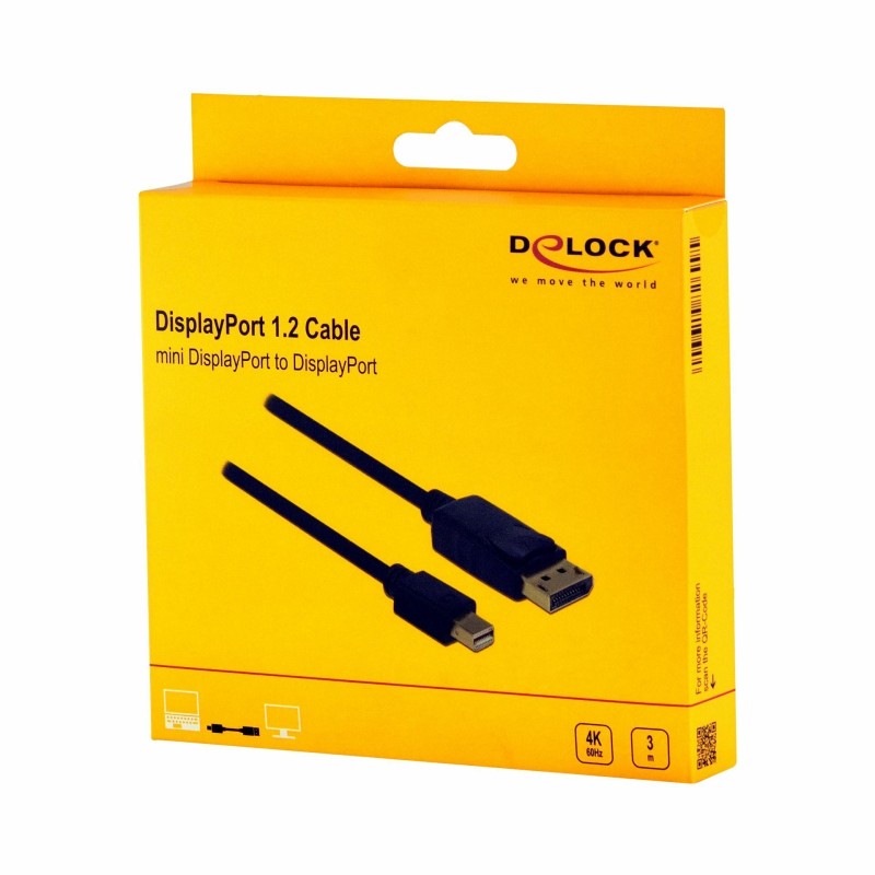 Kabel DisplayPort-DisplayPort mini 4K 3m Delock, črn