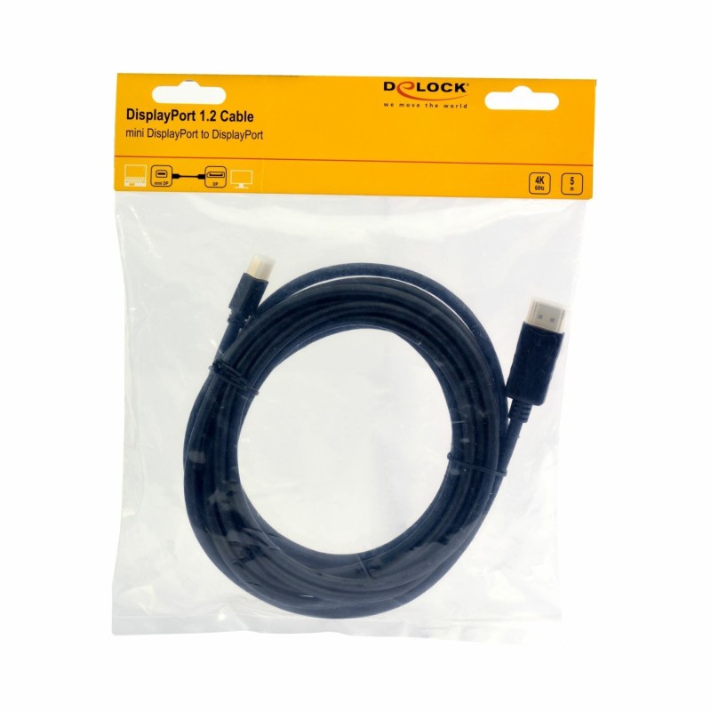 Kabel DisplayPort-DisplayPort mini 4K 5m Delock, črn