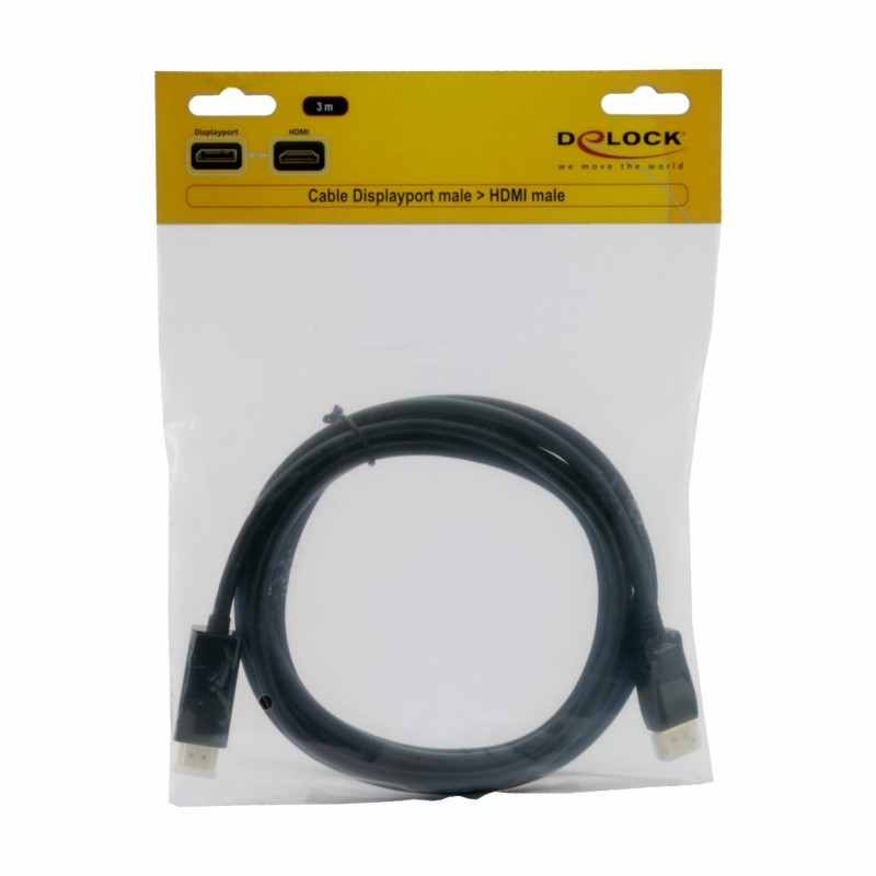 Kabel DisplayPort - HDMI 3m, Delock