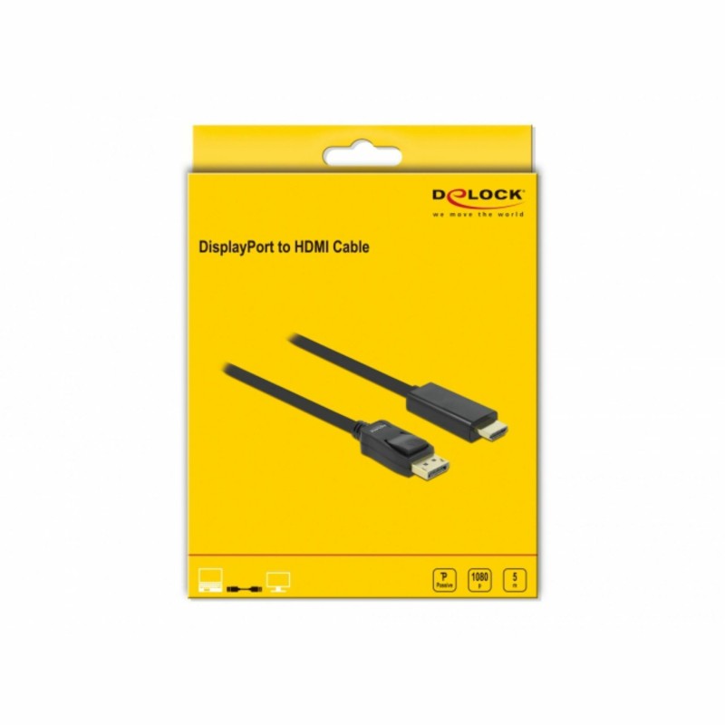 Kabel DisplayPort - HDMI 5m