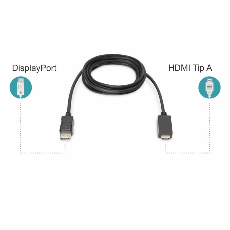 Kabel Displayport na HDMI 2m Digitus
