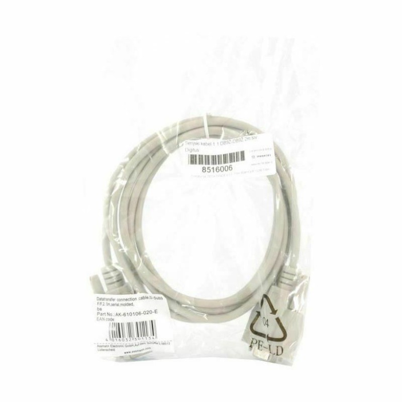 Serijski kabel 1:1 DB9Ž-DB9Ž 2m siv Digitus