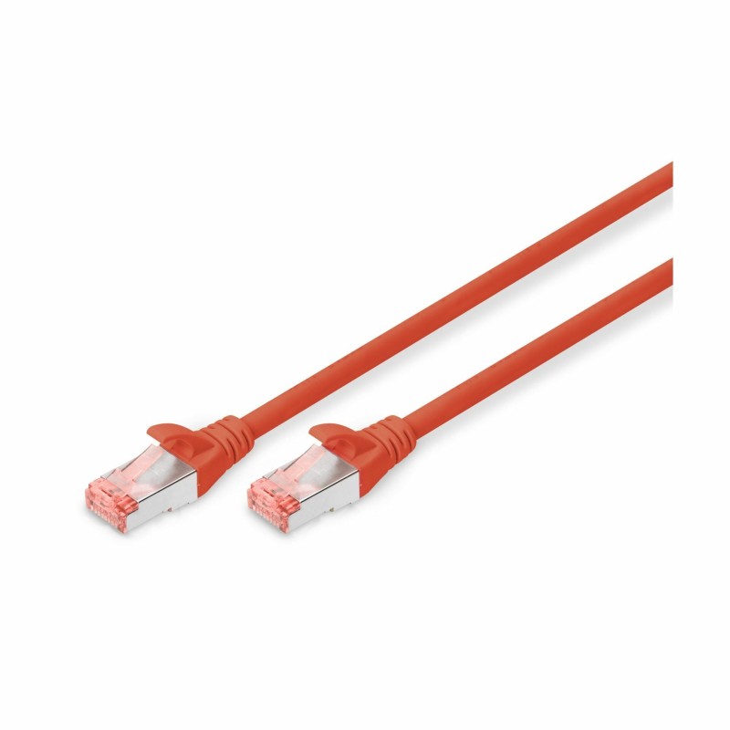 Priključni kabel za mrežo Cat6 S/FTP 0.5m Digitus rdeč