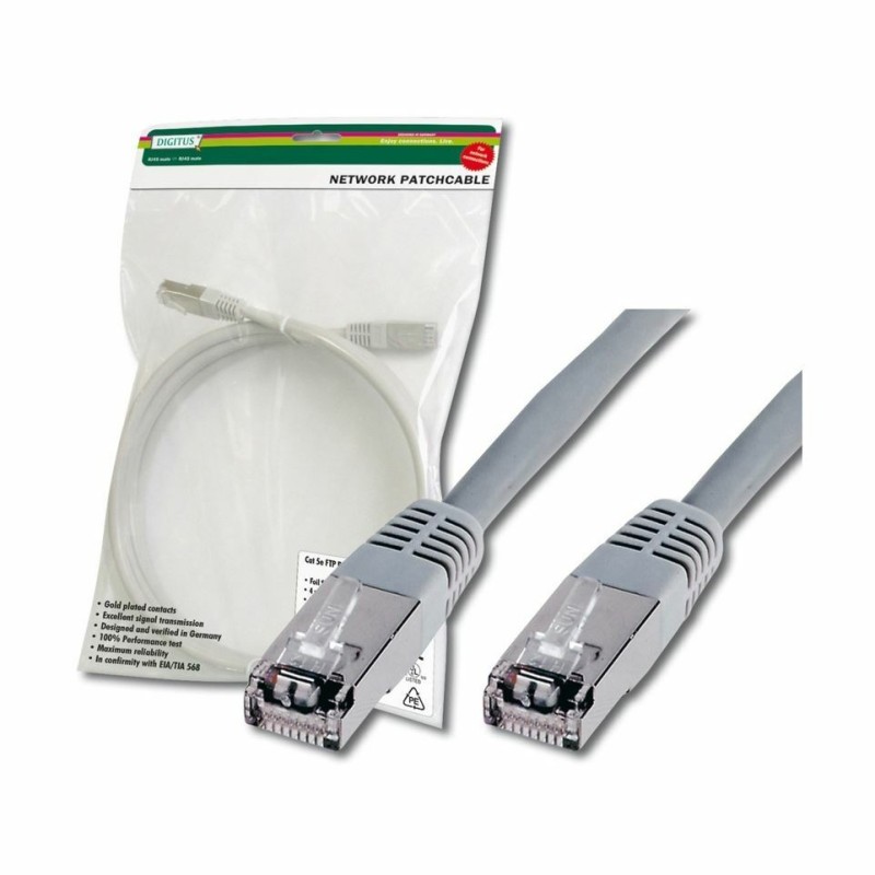 Priključni kabel za mrežo Cat5e SFTP 1m siv
