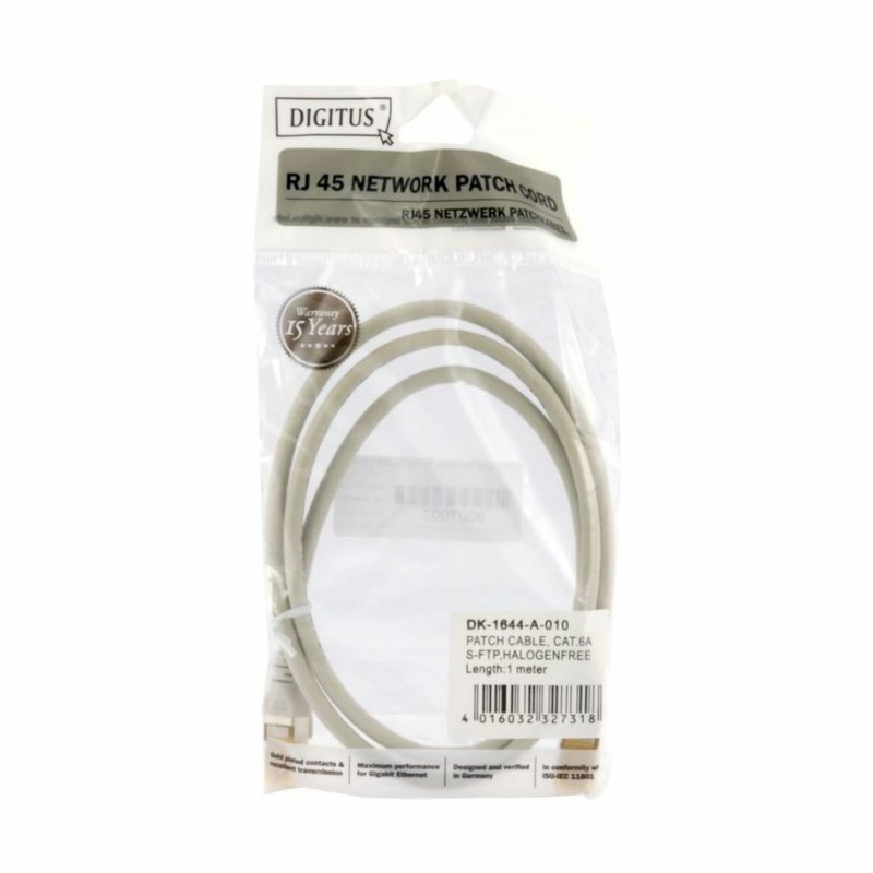Kabel SFTP CAT.6A 1m siv
