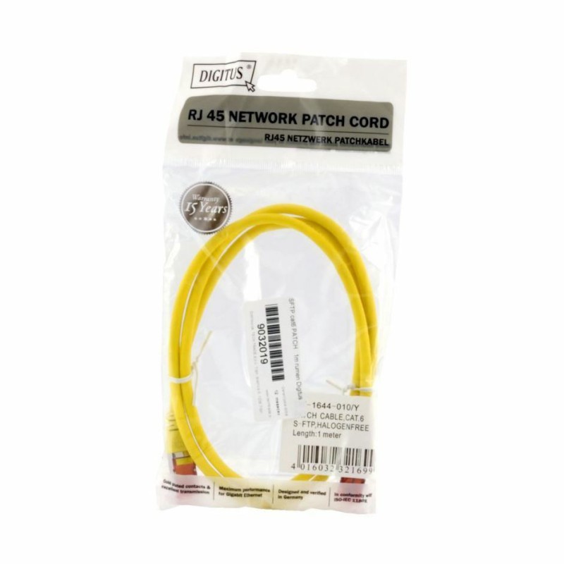 Priključni kabel za mrežo Cat6 S/FTP 1m Digitus rumen