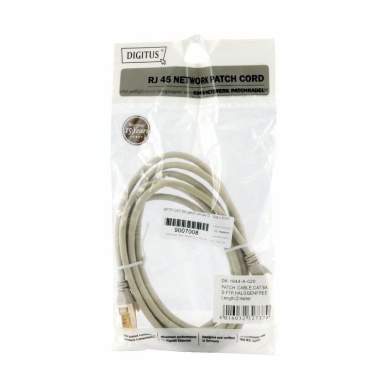 Kabel SFTP CAT.6A 2m siv
